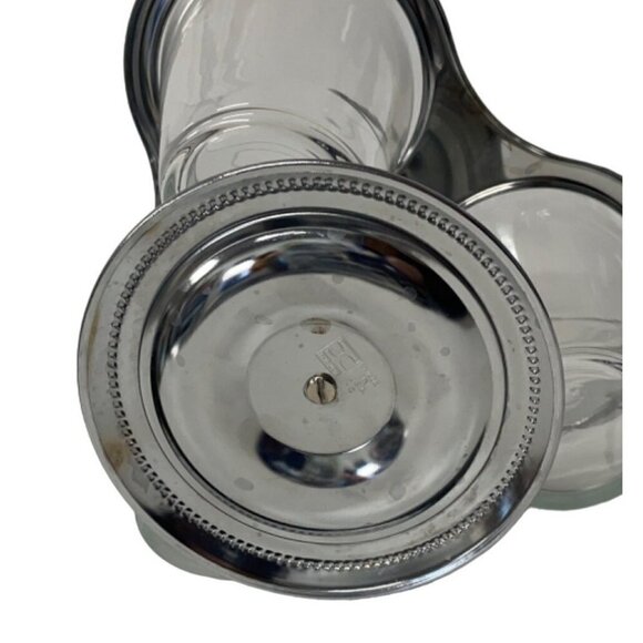 Irvinware Chrome Glass Gourmet Susan Server 1977 USA Made Vintage - Picture 6 of 6